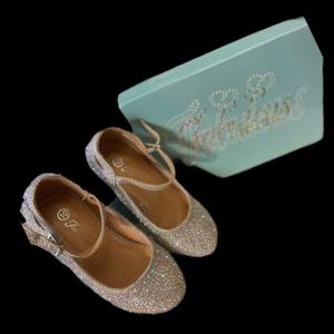 Little girls Fabulous brand block heels.